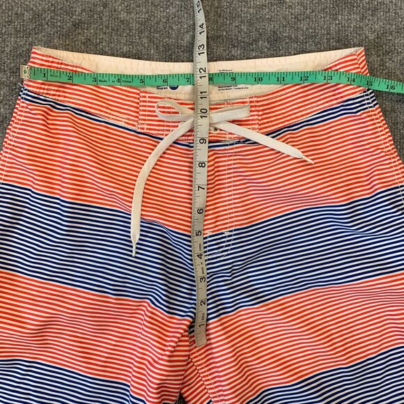RVCA Board Shorts Mens 30 Red/Blue Striped Quick Dry Drawstring Tie Quick Dry - Picture 5 of 12